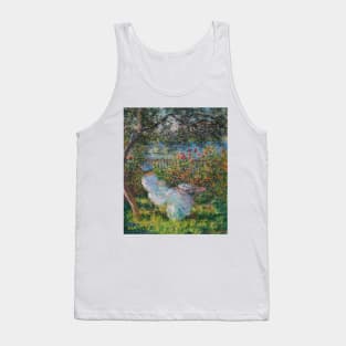 Alice Hoschede in the Garden by Claude Monet Tank Top